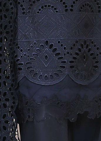 Bin Saeed Fabric - SMLF-510-CKC-3 Piece Cutwork Kari Stitched Suit