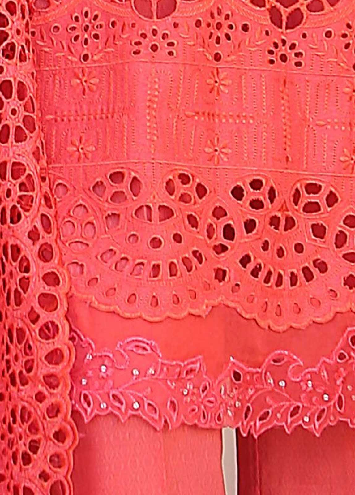 Bin Saeed Fabric - SMLF-512-CKC-3 Piece Cutwork Kari Stitched Suit