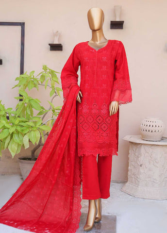 Bin Saeed Fabric - SMLF-515-CKC-3 Piece Cutwork Kari Stitched Suit