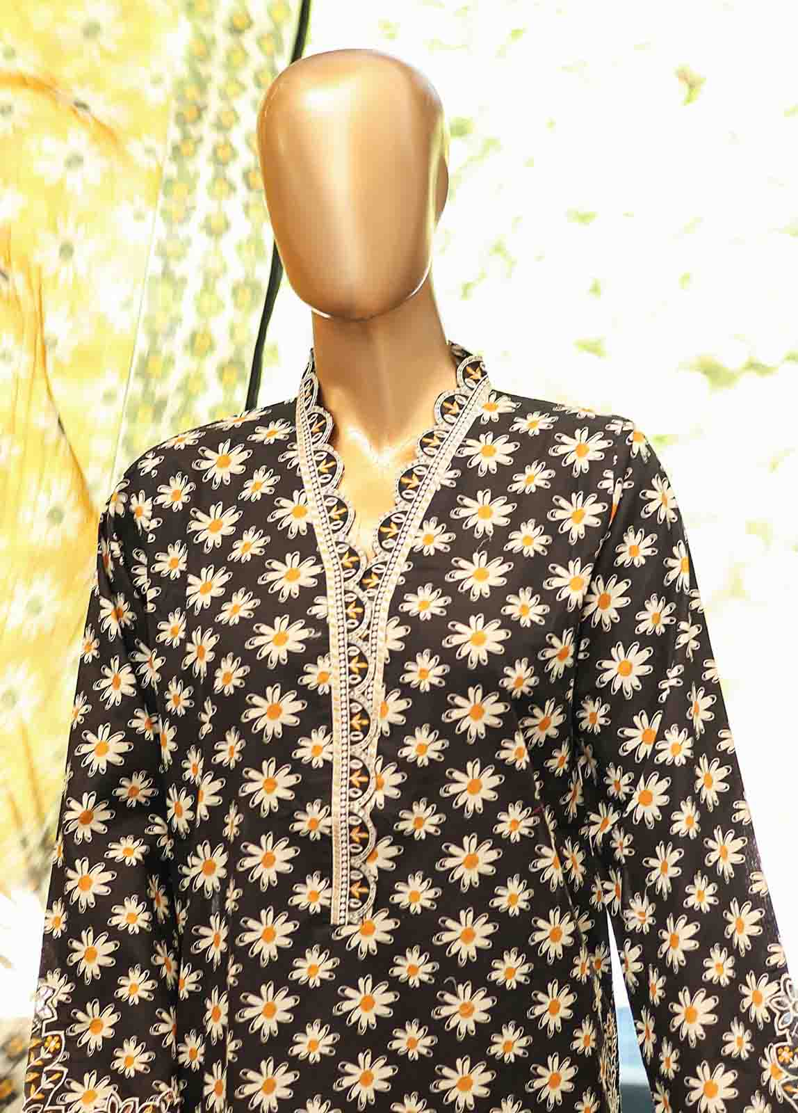 Bin Saeed Fabric - SMLF-624-Emb- 3 Piece Embroidered Stitched Suit