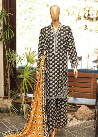 Bin Saeed Fabric - SMLF-624-Emb- 3 Piece Embroidered Stitched Suit