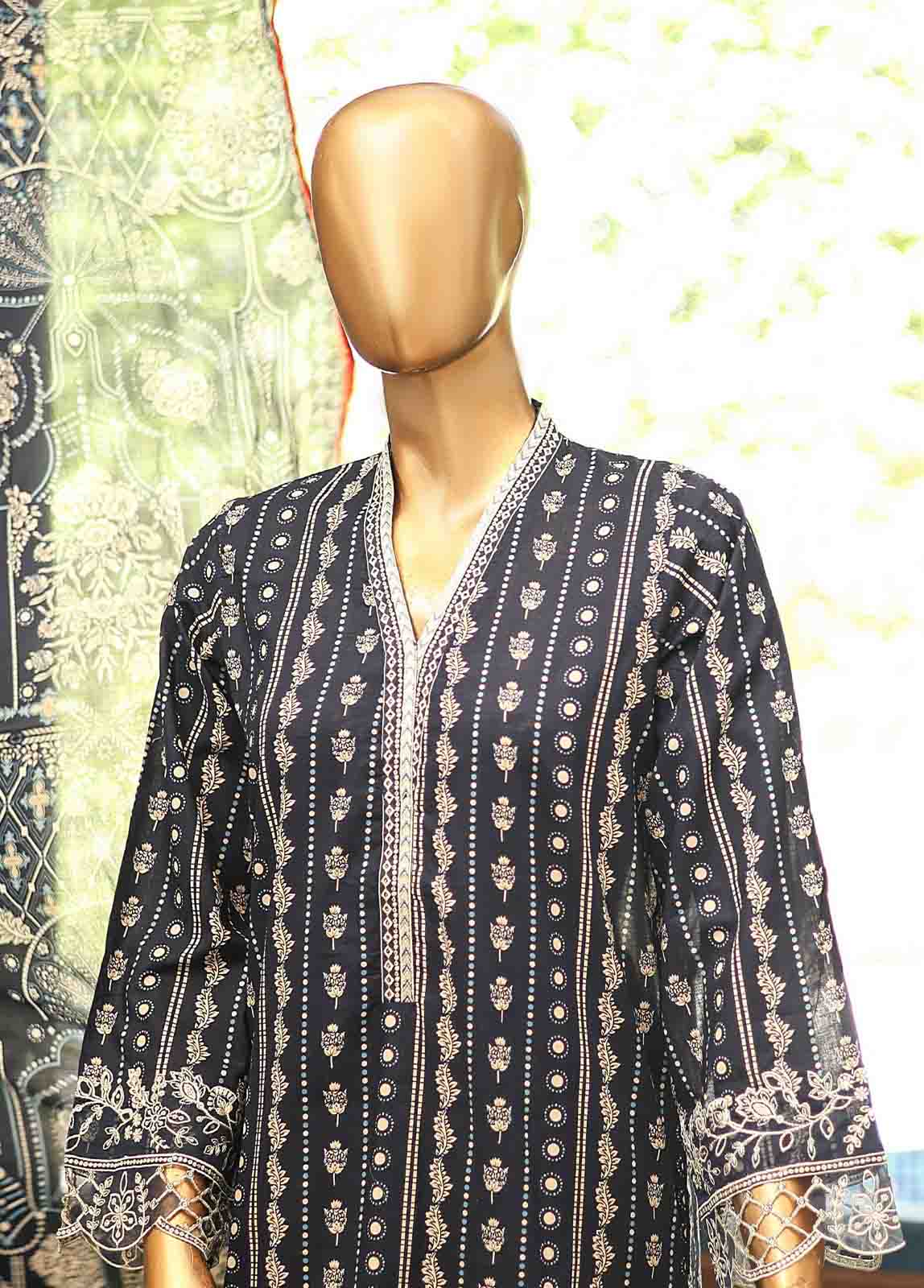 Bin Saeed Fabric - SMLF-625-Emb- 3 Piece Embroidered Stitched Suit