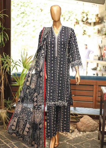 Bin Saeed Fabric - SMLF-625-Emb- 3 Piece Embroidered Stitched Suit