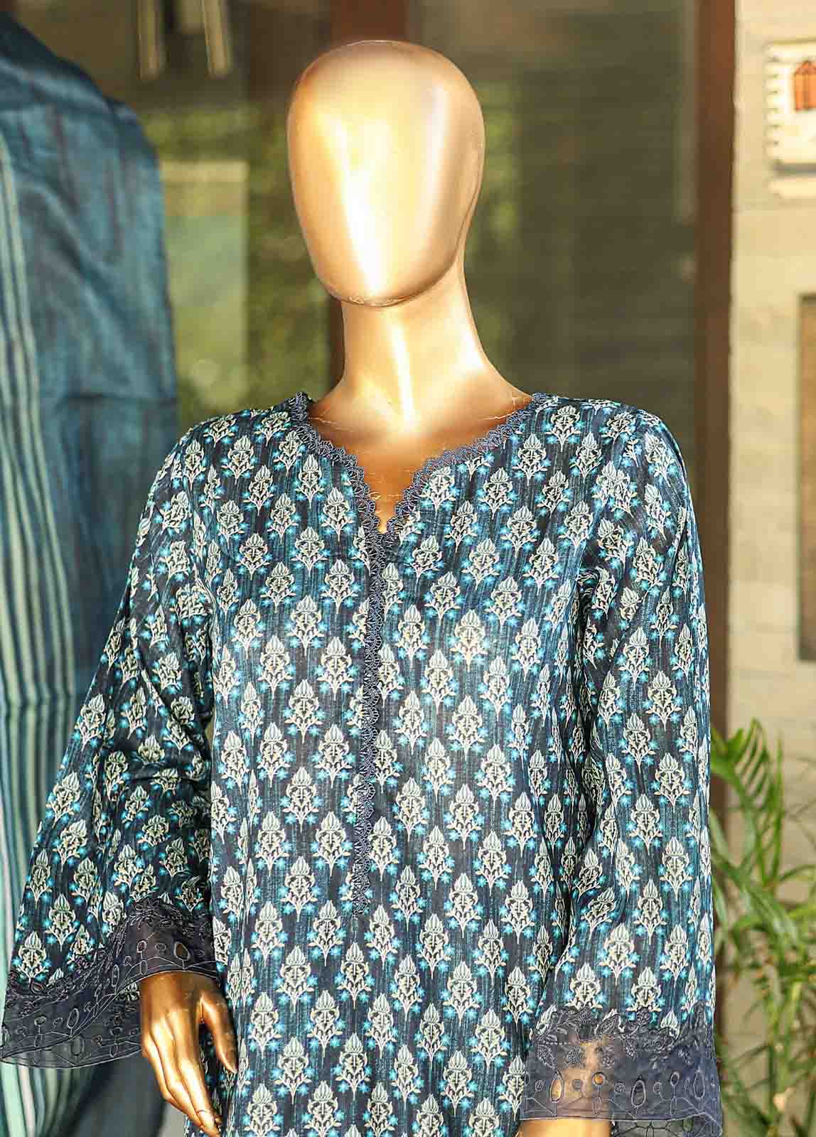 Bin Saeed Fabric - SMLF-626-Emb- 3 Piece Embroidered Stitched Suit