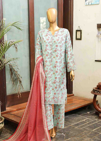 Bin Saeed Fabric - SMLF-627-Emb- 3 Piece Embroidered Stitched Suit