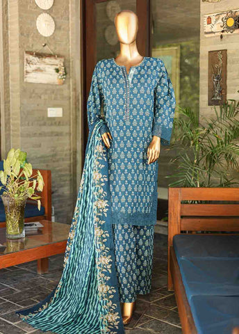 Bin Saeed Fabric - SMLF-630-Emb- 3 Piece Embroidered Stitched Suit
