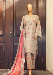 SMLF-631-Emb- 3 Piece Embroidered Stitched Suit