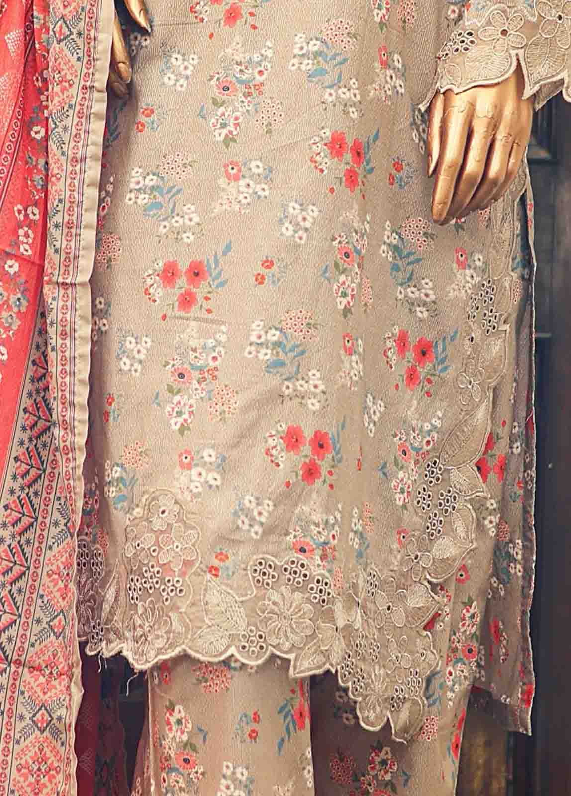 Bin Saeed Fabric - SMLF-631-Emb- 3 Piece Embroidered Stitched Suit