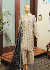 SMLF-633-Emb- 3 Piece Embroidered Stitched Suit