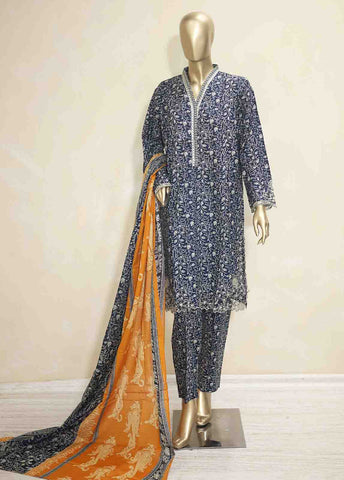 Bin Saeed Fabric - SMLF-635-Emb- 3 Piece Embroidered Stitched Suit