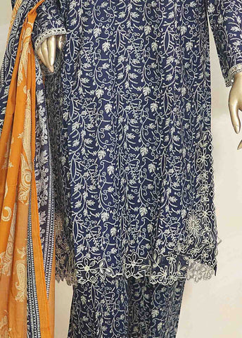 Bin Saeed Fabric - SMLF-635-Emb- 3 Piece Embroidered Stitched Suit