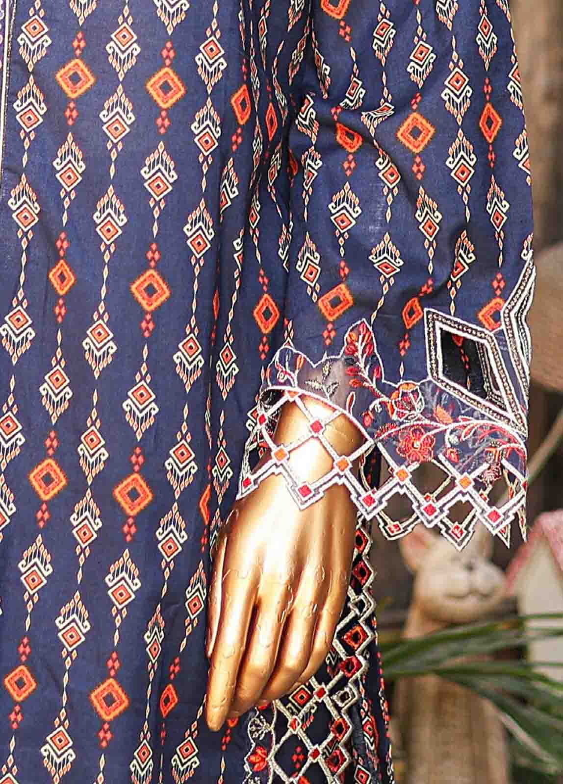 Bin Saeed Fabric - SMLF-636-Emb- 3 Piece Embroidered Stitched Suit