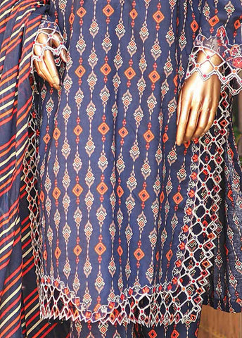 Bin Saeed Fabric - SMLF-636-Emb- 3 Piece Embroidered Stitched Suit