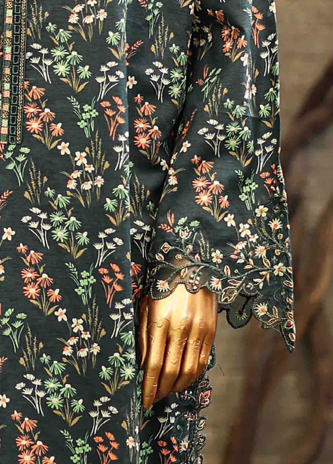 Bin Saeed Fabric - SMLF-641-Emb- 3 Piece Embroidered Stitched Suit