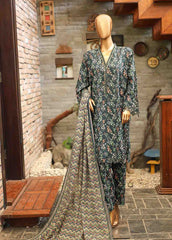 SMLF-641-Emb- 3 Piece Embroidered Stitched Suit