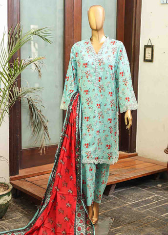 Bin Saeed Fabric - SMLF-644-Emb- 3 Piece Embroidered Stitched Suit