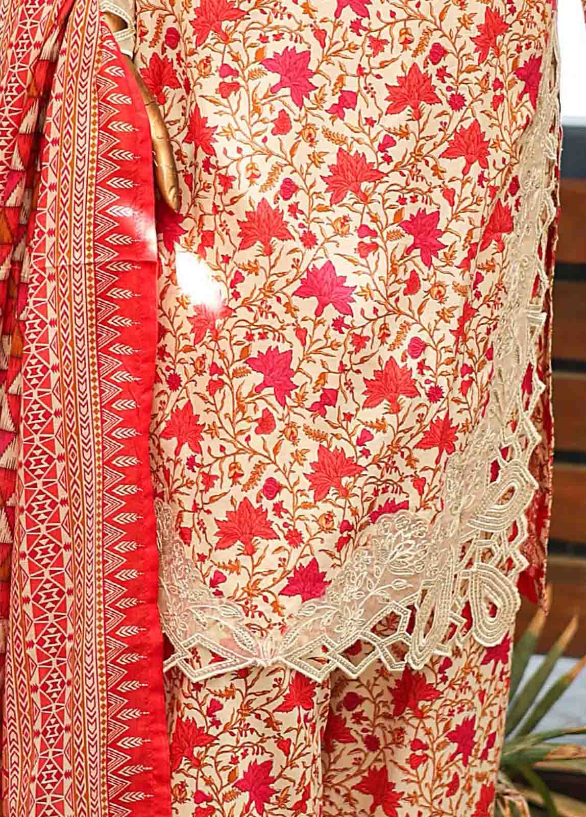 Bin Saeed Fabric - SMLF-645-Emb- 3 Piece Embroidered Stitched Suit