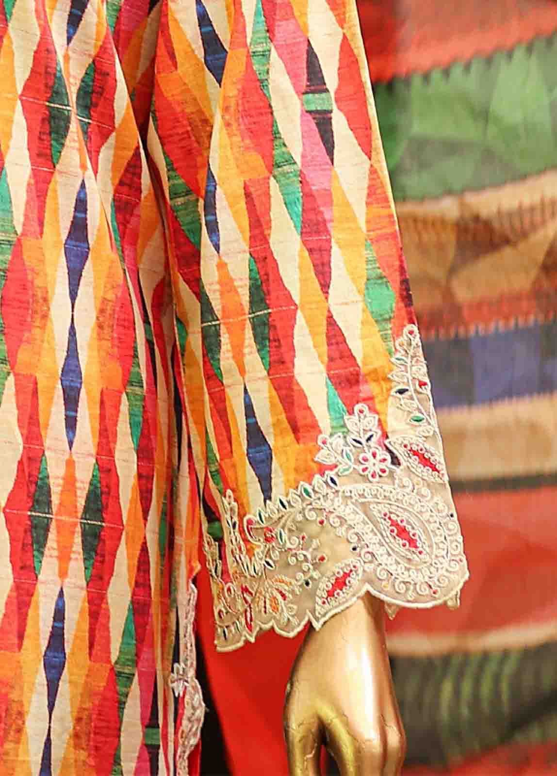 Bin Saeed Fabric - SMLF-651-Emb- 3 Piece Embroidered Stitched Suit