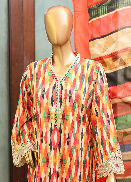 SMLF-651-Emb- 3 Piece Embroidered Stitched Suit