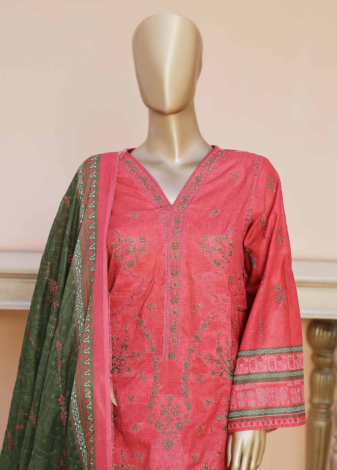 SMLF-74-ED- 3 Piece Embroidered Stitched Suit