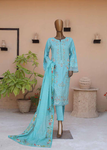 Bin Saeed Fabric - SMLF-CE-373-3 Piece Cotton Embroidered