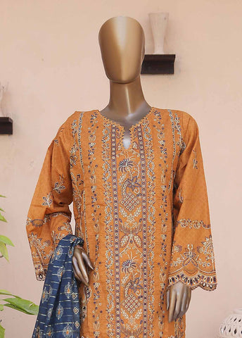 Bin Saeed Fabric - SMLF-CE-375-3 Piece Cotton Embroidered