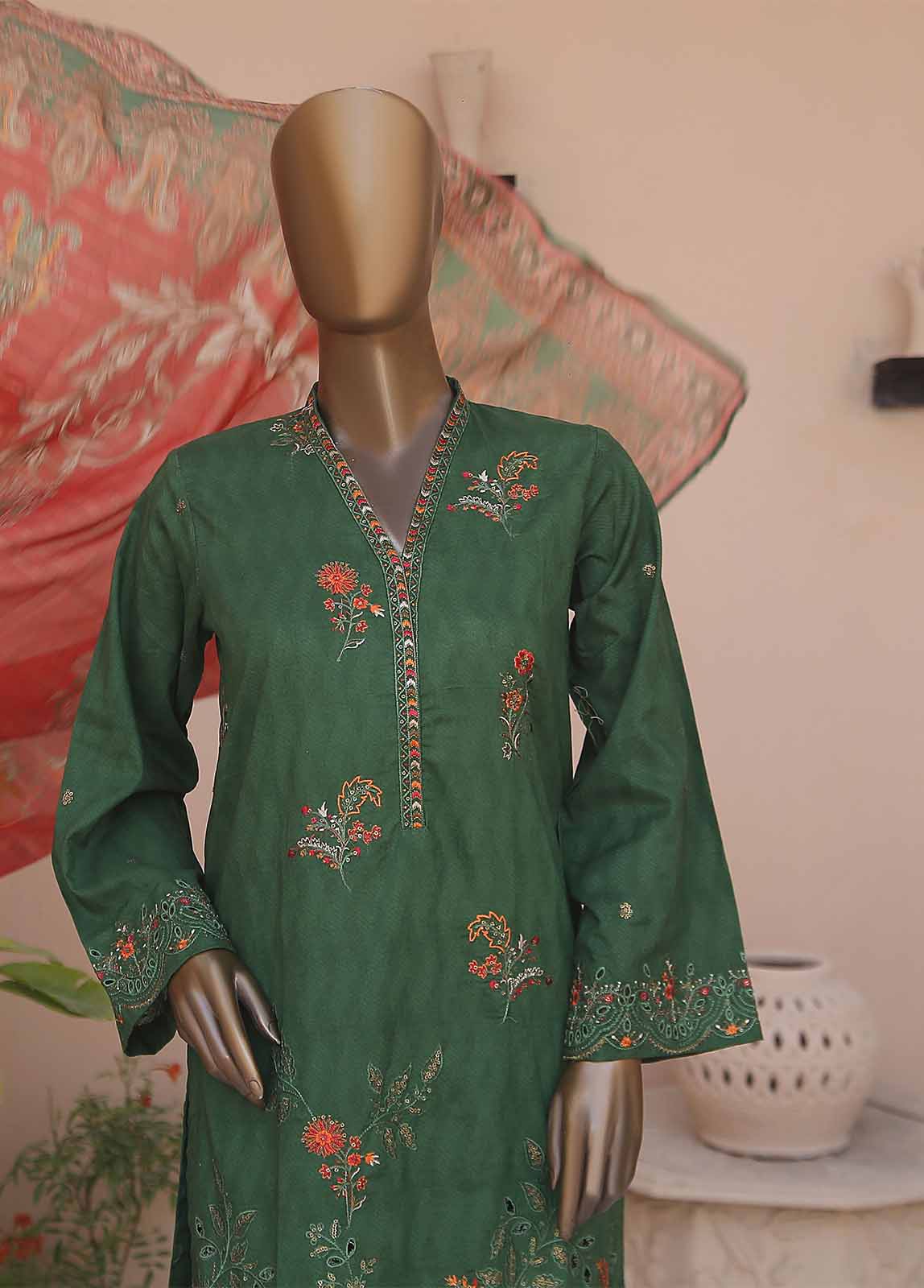 Bin Saeed Fabric - SMLF-CE-377-3 Piece Cotton Embroidered