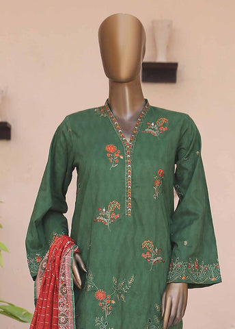 Bin Saeed Fabric - SMLF-CE-377-3 Piece Cotton Embroidered