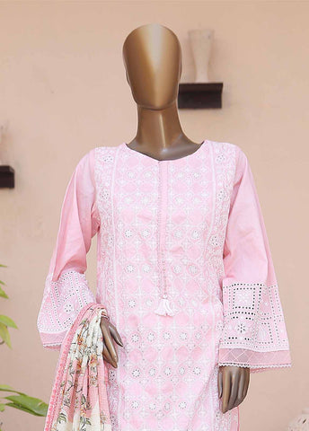 Bin Saeed Fabric - SMLF-CE-379-B-3 Piece Cotton Embroidered