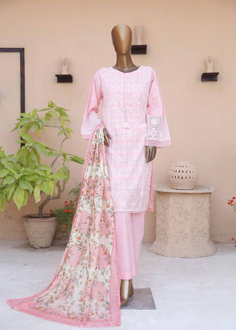 Bin Saeed Fabric - SMLF-CE-379-B-3 Piece Cotton Embroidered