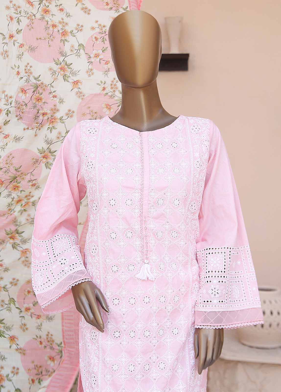 SMLF-CE-379-B-3 Piece Cotton Embroidered