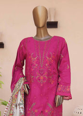 SMLF-CE-398-3 Piece Cotton Embroidered