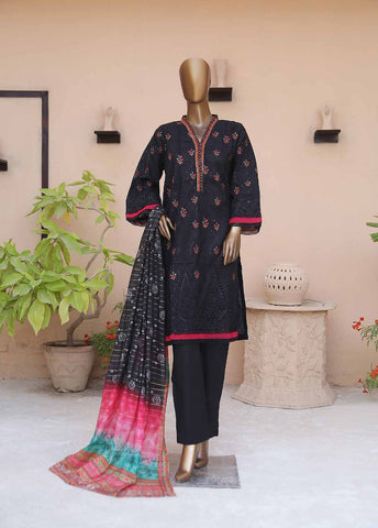 Bin Saeed Fabric - SMLF-CE-399-3 Piece Cotton Embroidered