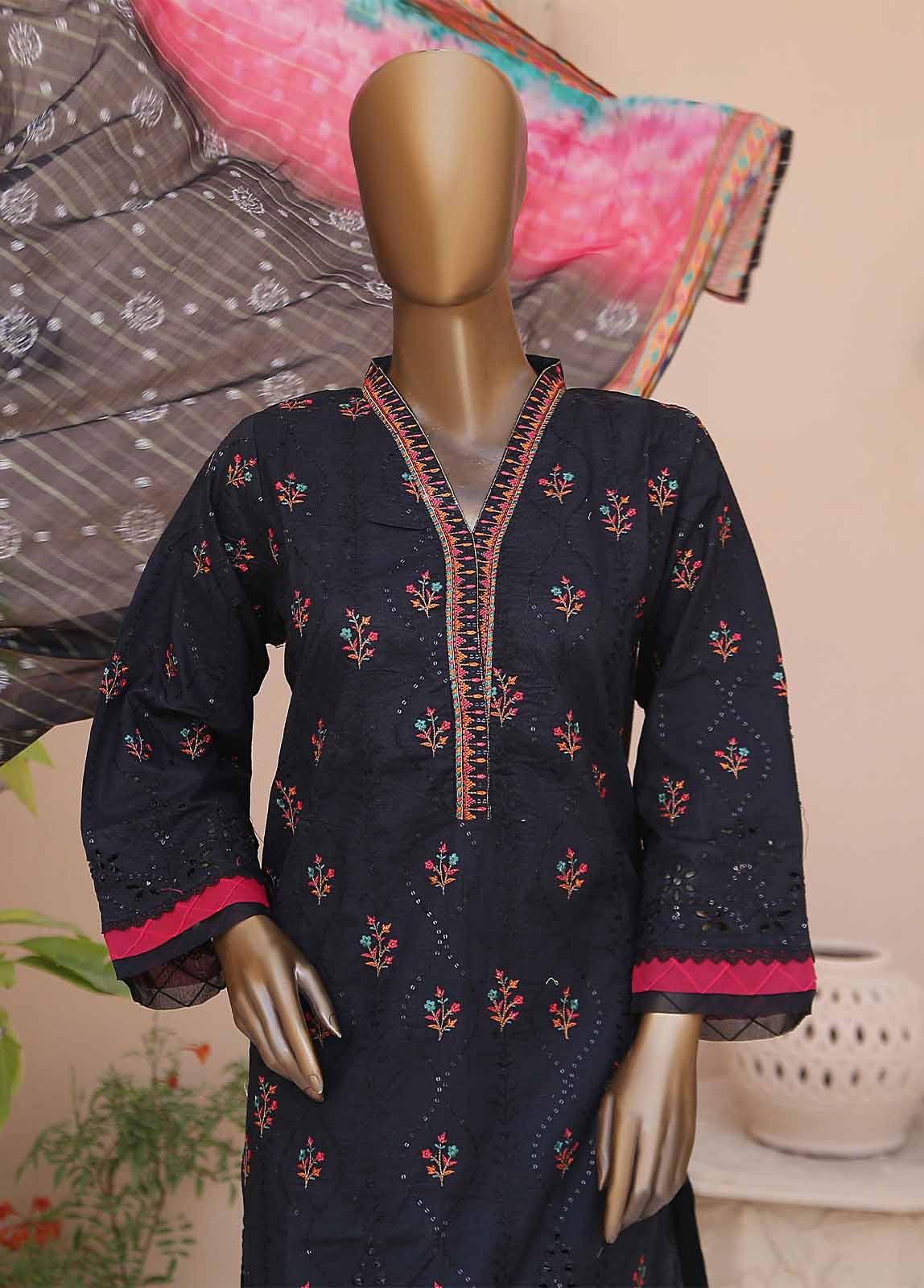 Bin Saeed Fabric - SMLF-CE-399-3 Piece Cotton Embroidered
