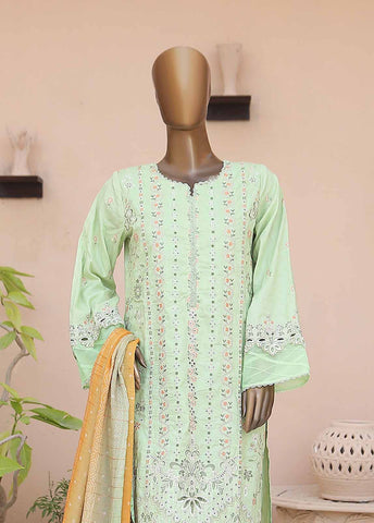 Bin Saeed Fabric - SMLF-CE-419-3 Piece Cotton Embroidered