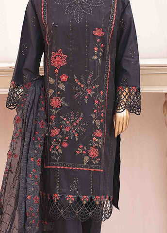 Bin Saeed Fabric - SMLF-CKE-460 A-3 Piece Chikankari Stitched Suit