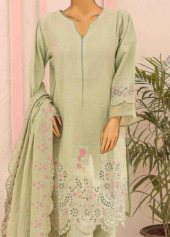 Bin Saeed Fabric - SMLF-CKE-464 B-3 Piece Chikankari Stitched Suit