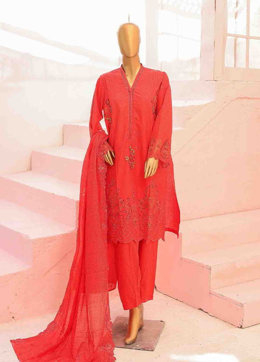 SMLF-CKE-466 B-3 Piece Chikankari Stitched Suit