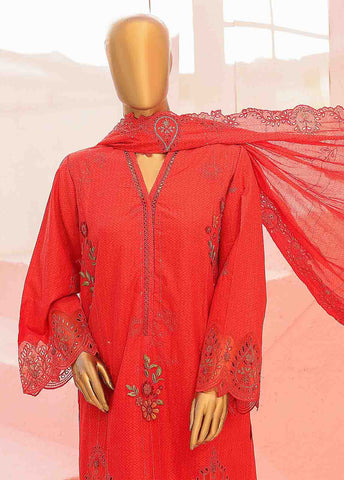 Bin Saeed Fabric - SMLF-CKE-466 B-3 Piece Chikankari Stitched Suit
