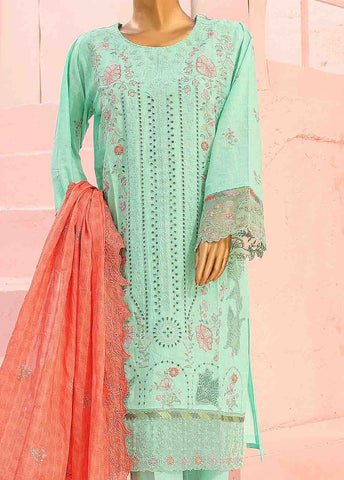 Bin Saeed Fabric - SMLF-CKE-468 B-3 Piece Chikankari Stitched Suit