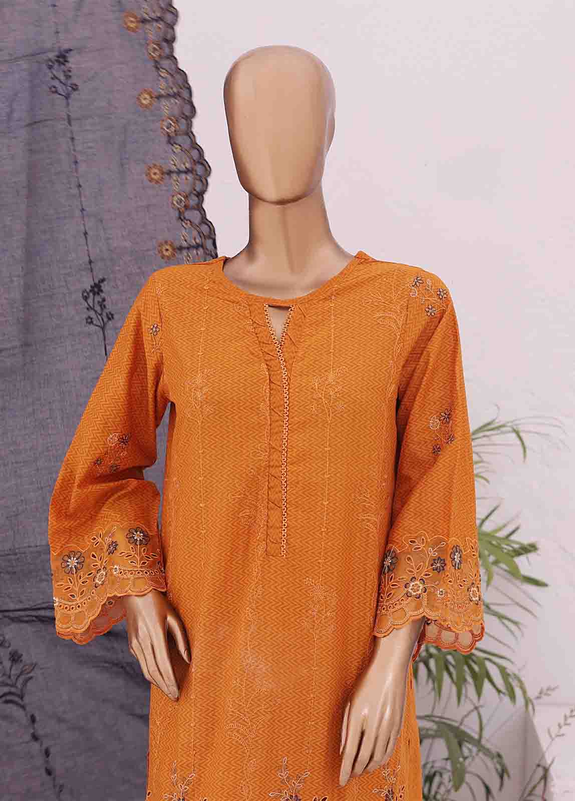 Bin Saeed Fabric - SMLF-CKE-470 B-3 Piece Chikankari Stitched Suit