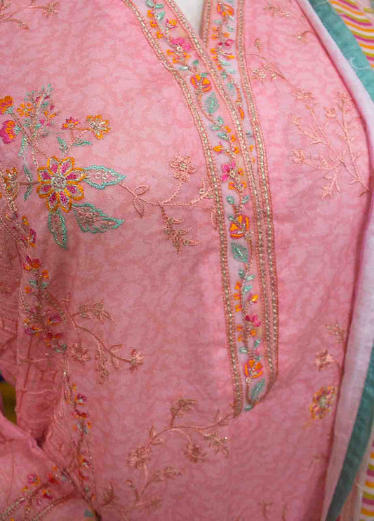 SMLF-ED-066- 3 Piece Embroidered Stitched Suit