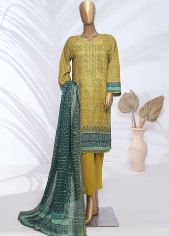 Bin Saeed Fabric - SMLF-ED185- 3 Piece Embroidered Stitched Suit