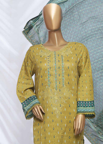 Bin Saeed Fabric - SMLF-ED185- 3 Piece Embroidered Stitched Suit