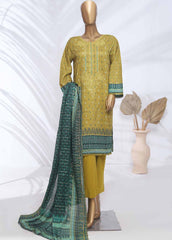 SMLF-ED185- 3 Piece Embroidered Stitched Suit