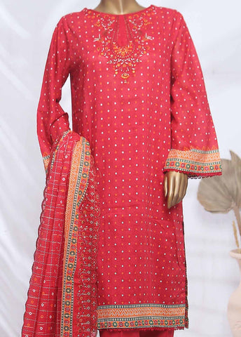 Bin Saeed Fabric - SMLF-ED186- 3 Piece Embroidered Stitched Suit