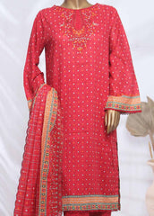SMLF-ED186- 3 Piece Embroidered Stitched Suit
