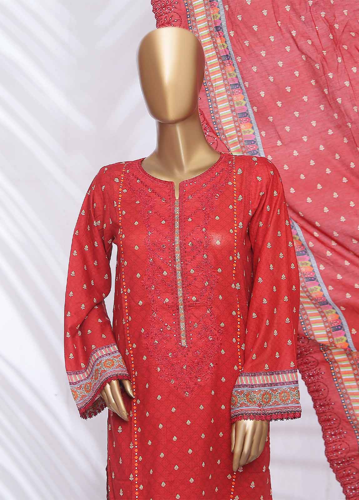 Bin Saeed Fabric - SMLF-ED210- 3 Piece Embroidered Stitched Suit