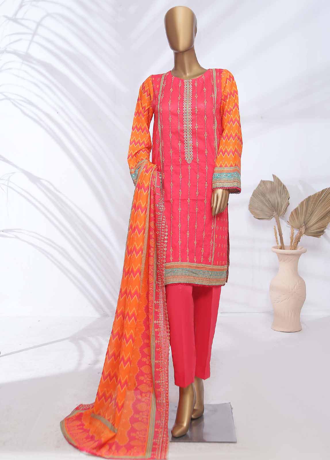 Bin Saeed Fabric - SMLF-ED217- 3 Piece Embroidered Stitched Suit