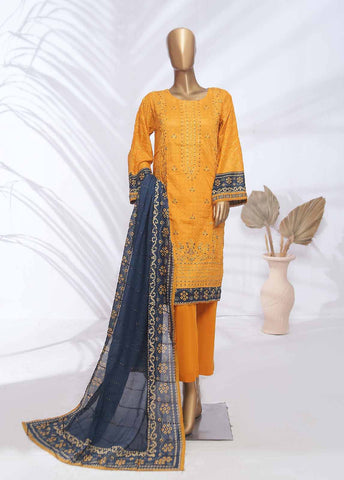 Bin Saeed Fabric - SMLF-ED94-B- 3 Piece Embroidered Stitched Suit
